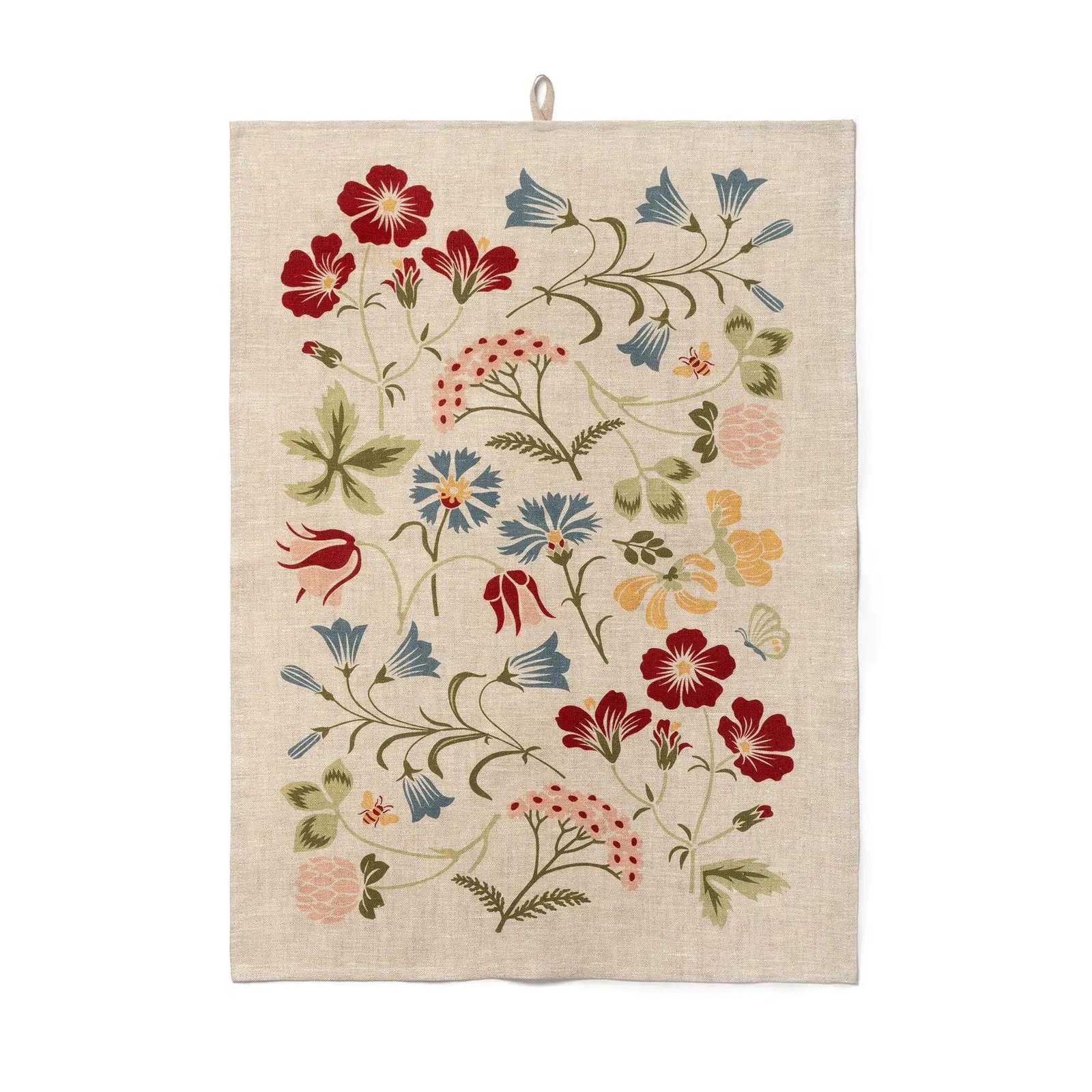 Axlings Kökshandduk Sju Blomster – 100% Linne 50×70 cm
