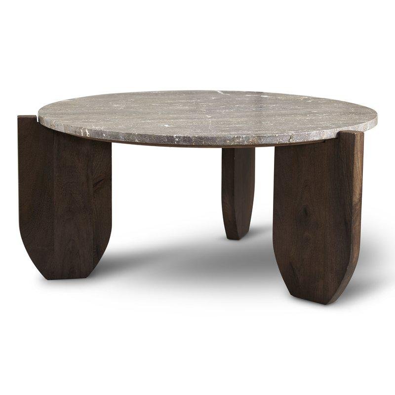 Jakobsdals Tabella Bord 100×100 cm Grå – Statement‑bord i Travertin och Mangoträ