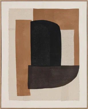 Eightmood Ada – Handmålad Tavla med Ram 100×80 cm Black/Rust