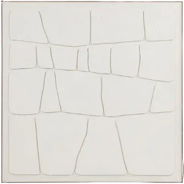 Eightmood Ezra 3D‑målning 100×100 cm Vit Inramad strukturtavla