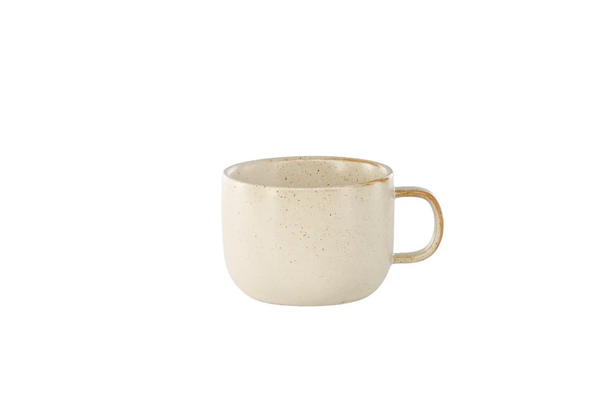 Venture Design Active Kopp 2‑pack – Beige med svarta prickar | Keramik 10 cm