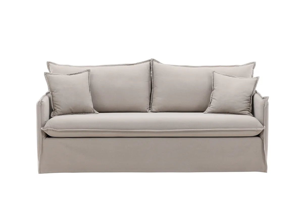 Venture Design Nova 3‑sits Soffa Brun –  Linnedesign med Hög Komfort och Tidlös Stil